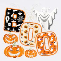 Boo Halloween Costume Spiders Ghosts Pumkin & Witch Hat Garment-Dyed Sweatshirt