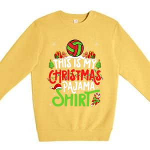 Beach Handball Christmas Pajama Gift Xmas Beach Handball Gift Premium Crewneck Sweatshirt