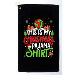 Beach Handball Christmas Pajama Gift Xmas Beach Handball Gift Platinum Collection Golf Towel