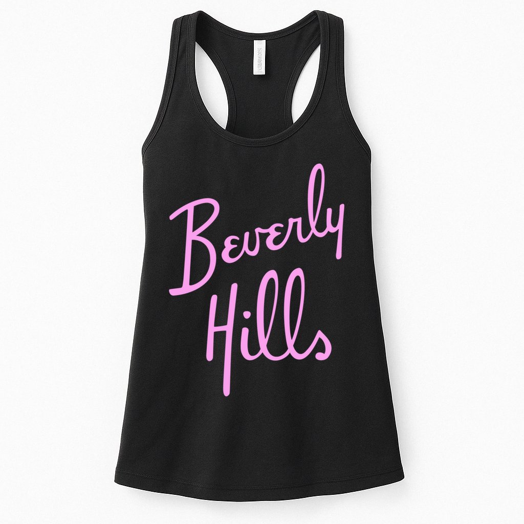 Beverly Hills California Hotel Souvenir Valley Girl Pride CA Womens Tank Top