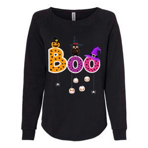 Boo Halloween Costume Spiders Ghosts Pumkin & Witch Hat Womens California Wash Sweatshirt