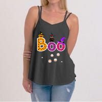 Boo Halloween Costume Spiders Ghosts Pumkin & Witch Hat Women's Strappy Tank