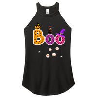 Boo Halloween Costume Spiders Ghosts Pumkin & Witch Hat Women's Perfect Tri Rocker Tank