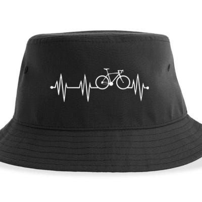 Bicycle Heartbeat Cycling For Cyclist Sustainable Bucket Hat