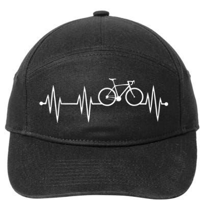 Bicycle Heartbeat Cycling For Cyclist 7-Panel Snapback Hat