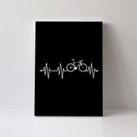 Bicycle Heartbeat Cycling For Cyclist Canvas