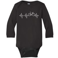 Bicycle Heartbeat Cycling For Cyclist Baby Long Sleeve Bodysuit