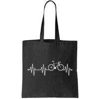 Bicycle Heartbeat Cycling For Cyclist Tote Bag