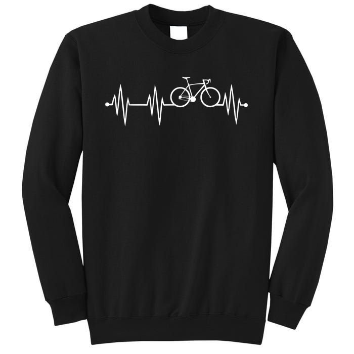 Bicycle Heartbeat Cycling For Cyclist Tall Sweatshirt