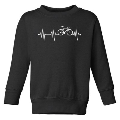 Bicycle Heartbeat Cycling For Cyclist Toddler Sweatshirt