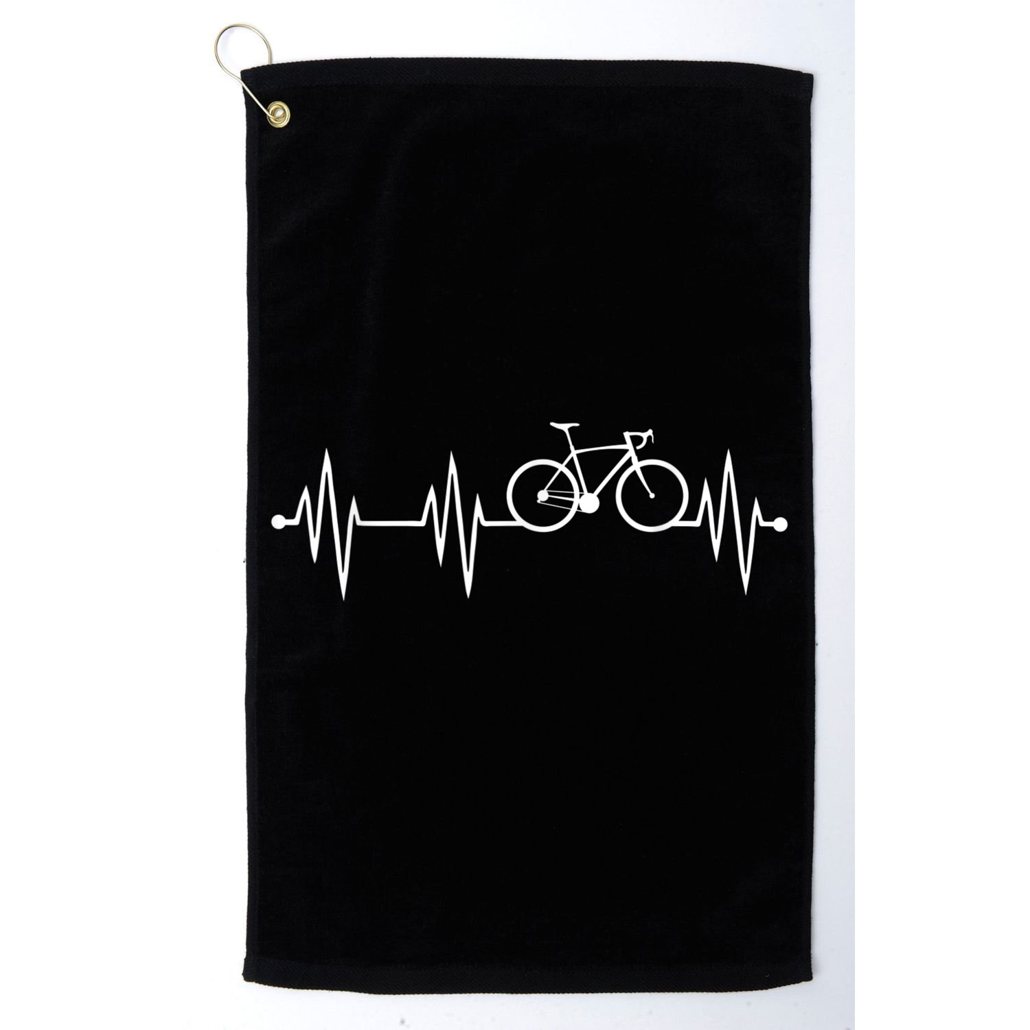 Bicycle Heartbeat Cycling For Cyclist Golf Towel
