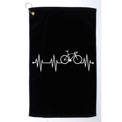 Bicycle Heartbeat Cycling For Cyclist Platinum Collection Golf Towel