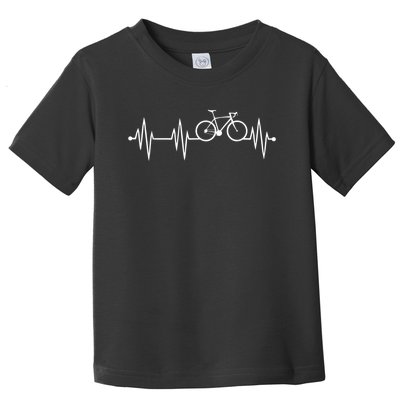 Bicycle Heartbeat Cycling For Cyclist Toddler T-Shirt