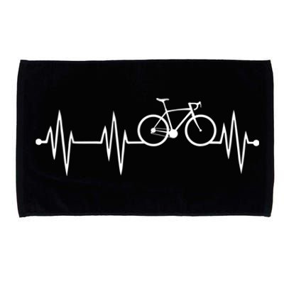 Bicycle Heartbeat Cycling For Cyclist Microfiber Hand Towel