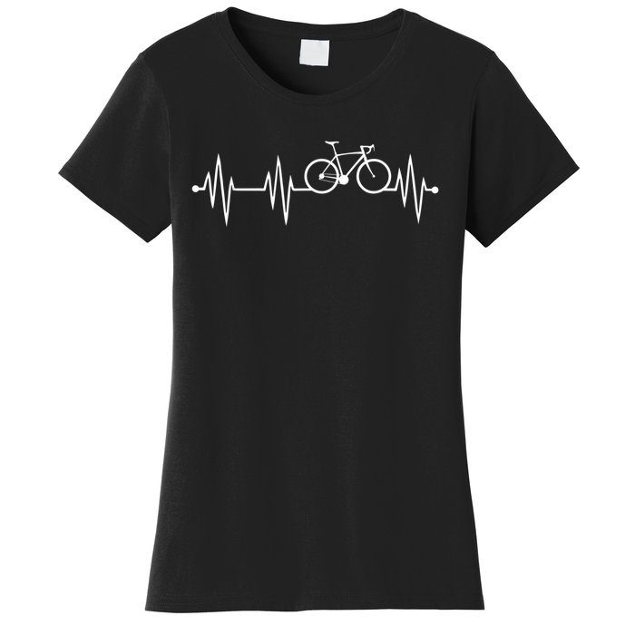 Bicycle Heartbeat Cycling For Cyclist Women's T-Shirt