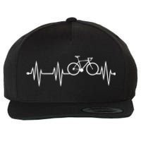 Bicycle Heartbeat Cycling For Cyclist Wool Snapback Cap