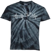 Bicycle Heartbeat Cycling For Cyclist Kids Tie-Dye T-Shirt