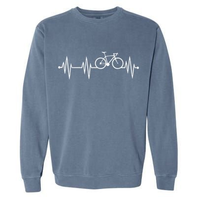 Bicycle Heartbeat Cycling For Cyclist Garment-Dyed Sweatshirt