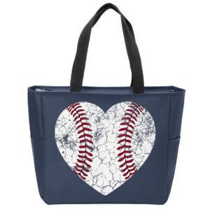 Baseball Heart Cute Mom Dad Softball Gift Zip Tote Bag