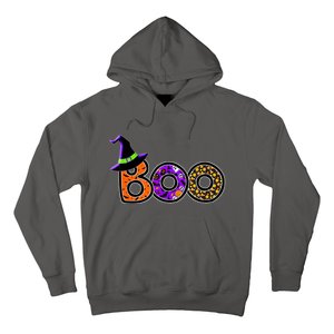 Boo Halloween Costume Spiders Ghosts Pumkin & Witch Hat Hoodie