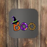 Boo Halloween Costume Spiders Ghosts Pumkin & Witch Hat Coaster