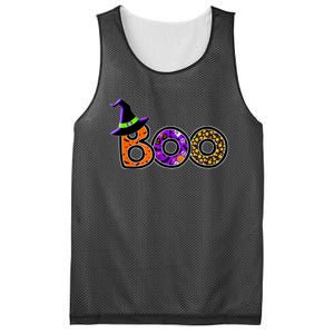 Boo Halloween Costume Spiders Ghosts Pumkin & Witch Hat Mesh Reversible Basketball Jersey Tank