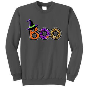 Boo Halloween Costume Spiders Ghosts Pumkin & Witch Hat Tall Sweatshirt