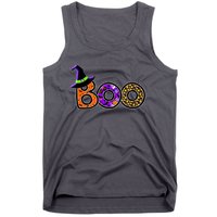 Boo Halloween Costume Spiders Ghosts Pumkin & Witch Hat Tank Top