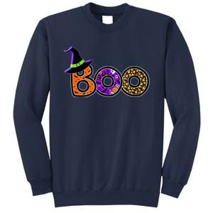 Boo Halloween Costume Spiders Ghosts Pumkin & Witch Hat Sweatshirt