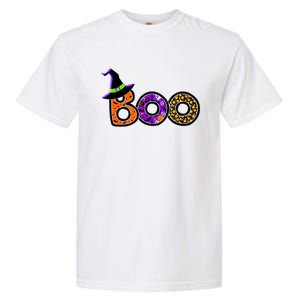 Boo Halloween Costume Spiders Ghosts Pumkin & Witch Hat Garment-Dyed Heavyweight T-Shirt