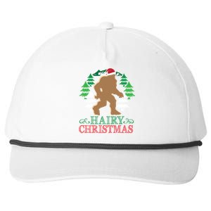 Bigfoot Hairy Christmas Holiday Sasquatch Funny Xmas Gift Snapback Five-Panel Rope Hat