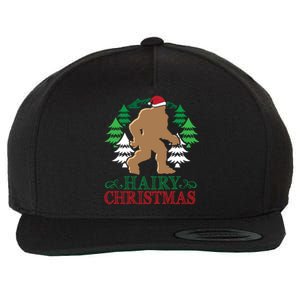 Bigfoot Hairy Christmas Holiday Sasquatch Funny Xmas Gift Wool Snapback Cap