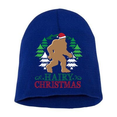 Bigfoot Hairy Christmas Holiday Sasquatch Funny Xmas Gift Short Acrylic Beanie