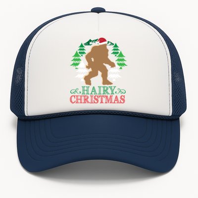 Bigfoot Hairy Christmas Holiday Sasquatch Funny Xmas Gift Trucker Hat