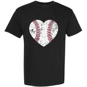 Baseball Heart Cute Mom Softball Gift mother's dsy Garment-Dyed Heavyweight T-Shirt