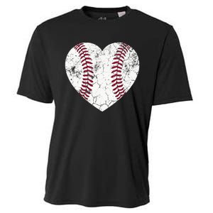 Baseball Heart Cute Mom Softball Gift mother's dsy Cooling Performance Crew T-Shirt