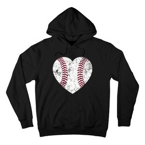 Baseball Heart Cute Mom Softball Gift mother's dsy Hoodie