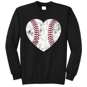 Baseball Heart Cute Mom Softball Gift mother's dsy Sweatshirt