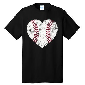 Baseball Heart Cute Mom Softball Gift mother's dsy Tall T-Shirt