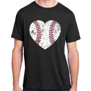 Baseball Heart Cute Mom Softball Gift mother's dsy Adult ChromaSoft Performance T-Shirt