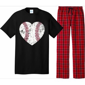 Baseball Heart Cute Mom Softball Gift mother's dsy Pajama Set