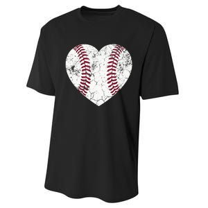 Baseball Heart Cute Mom Softball Gift mother's dsy Performance Sprint T-Shirt