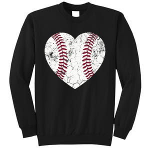 Baseball Heart Cute Mom Softball Gift mother's dsy Tall Sweatshirt