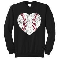 Baseball Heart Cute Mom Softball Gift mother's dsy Tall Sweatshirt