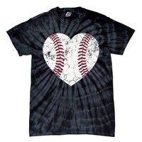 Baseball Heart Cute Mom Softball Gift mother's dsy Tie-Dye T-Shirt