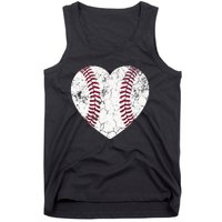 Baseball Heart Cute Mom Softball Gift mother's dsy Tank Top