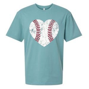 Baseball Heart Cute Mom Softball Gift mother's dsy Sueded Cloud Jersey T-Shirt