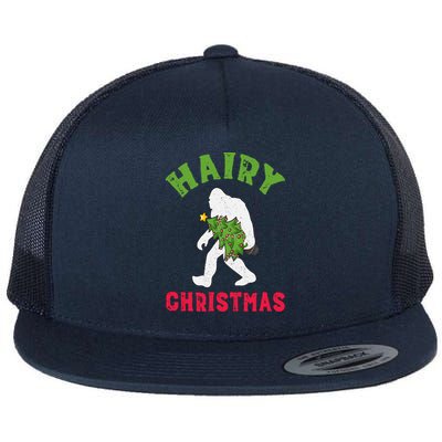 Bigfoot Hairy Christmas Tree Christmas Cute Gift Flat Bill Trucker Hat