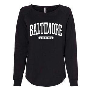 Baltimore Hoodie College Universit Y Style Md Usa Womens California Wash Sweatshirt