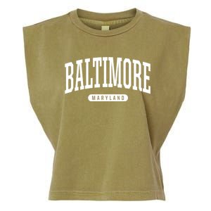 Baltimore Hoodie College Universit Y Style Md Usa Garment-Dyed Women's Muscle Tee